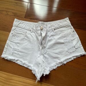 Forever 21 white jean shorts
